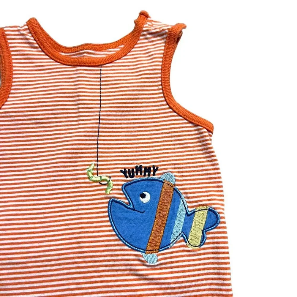 Carter's 6m Fish Appliqué Romper